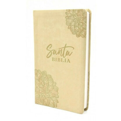 BIBLIA NTV AGAPE- SIMIL PIEL CREMA FLORAL